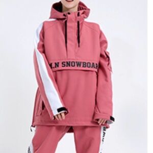 S.M.N - NWOT women’s pink Ski snowboard Jacket 1/4 zip hooded‎ winter top size S